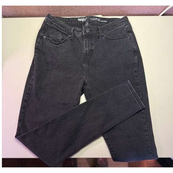 Mossimo Denim Denim - Mossimo Curvy Skinny Jeans 6R Black Power Stretch Y2K Mall Goth Emo 28 Waist